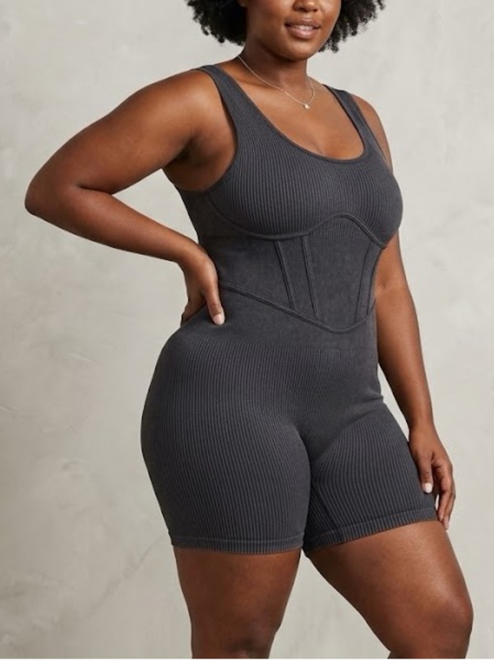 Hot Kiss Athletic Seamless Romper Onesie